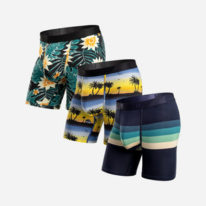 Classic Icon Boxer Brief With Fly  Trop Flor/Ply Illum/Rto Str Tl 3 Packfrom BN3TH Underwear