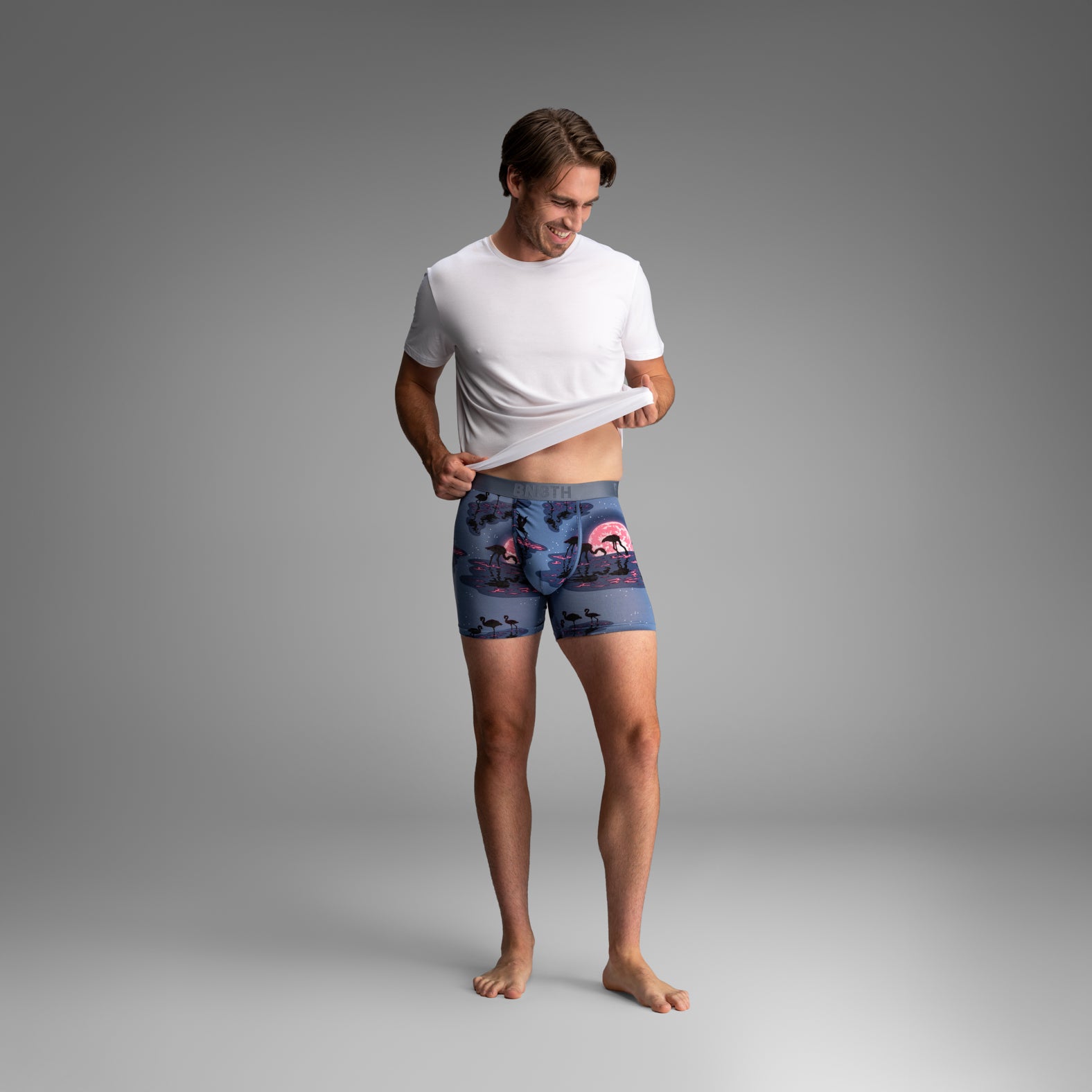 Essentials Boxer Brief: Moonlight Flamingo - Pink from BN3TH Underwear