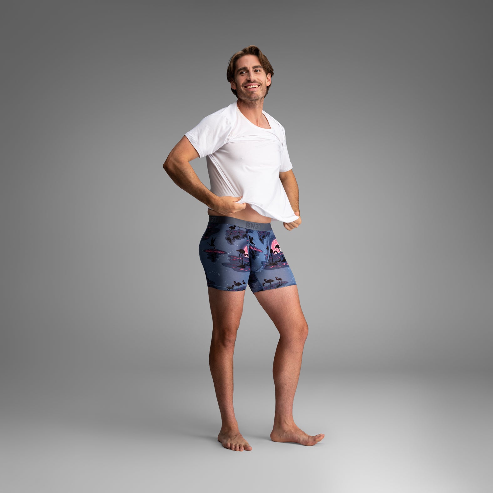 Essentials Boxer Brief: Moonlight Flamingo - Pink from BN3TH Underwear