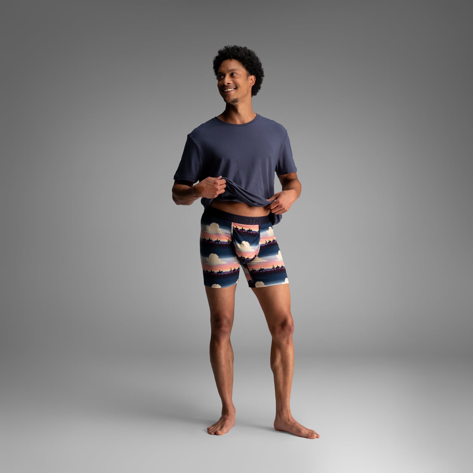Essentials Boxer Brief: Cloudy Range - Pink from BN3TH Underwear