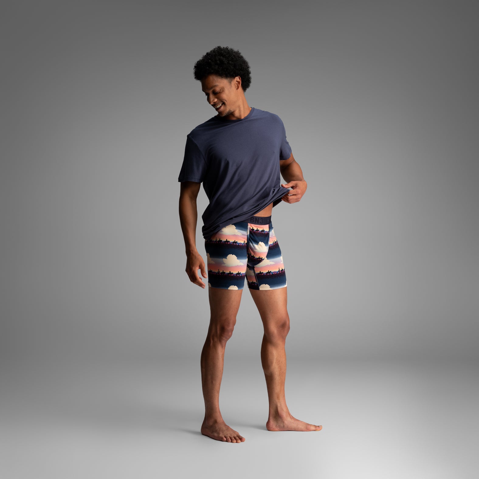 Essentials Boxer Brief: Cloudy Range - Pink from BN3TH Underwear