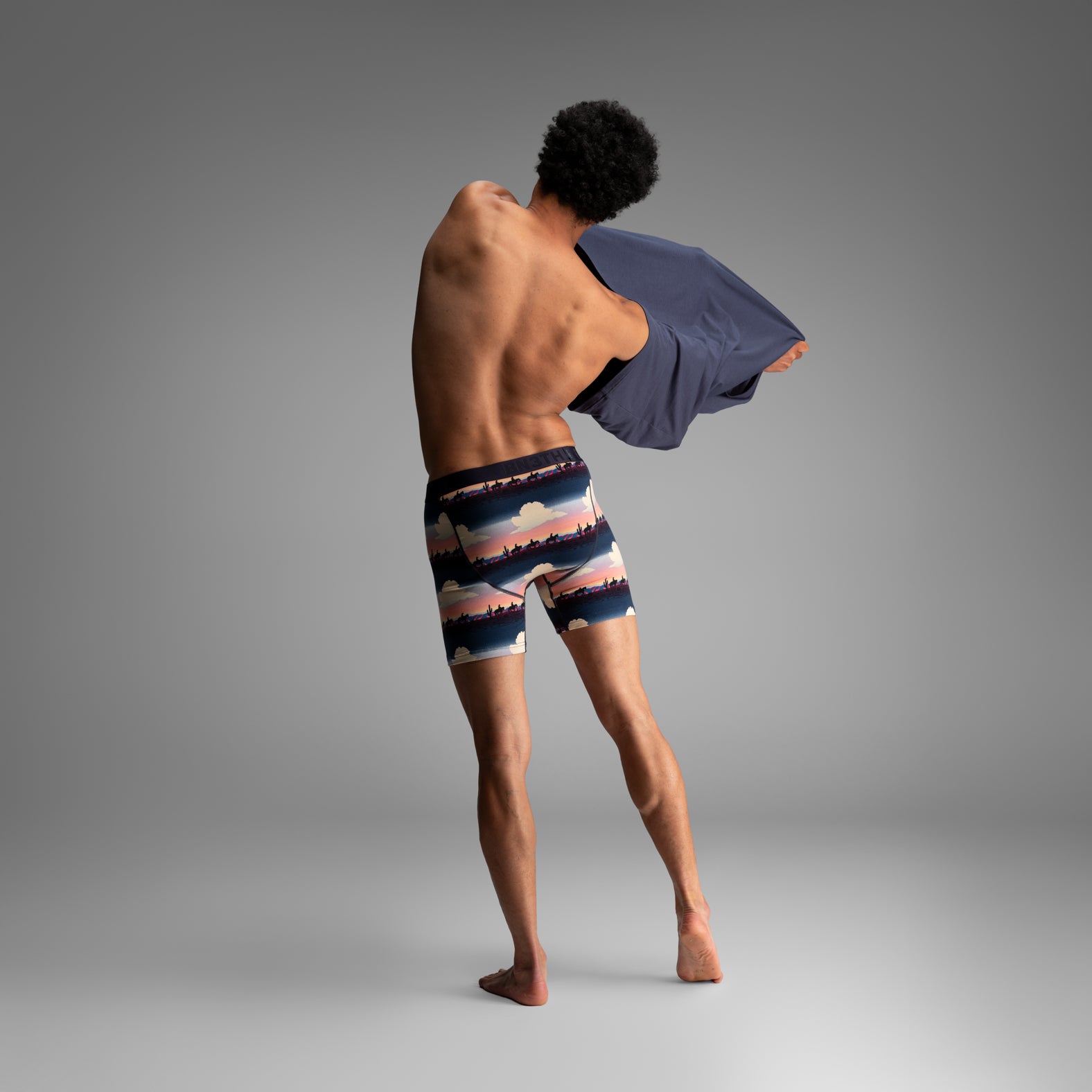 Essentials Boxer Brief: Cloudy Range - Pink from BN3TH Underwear