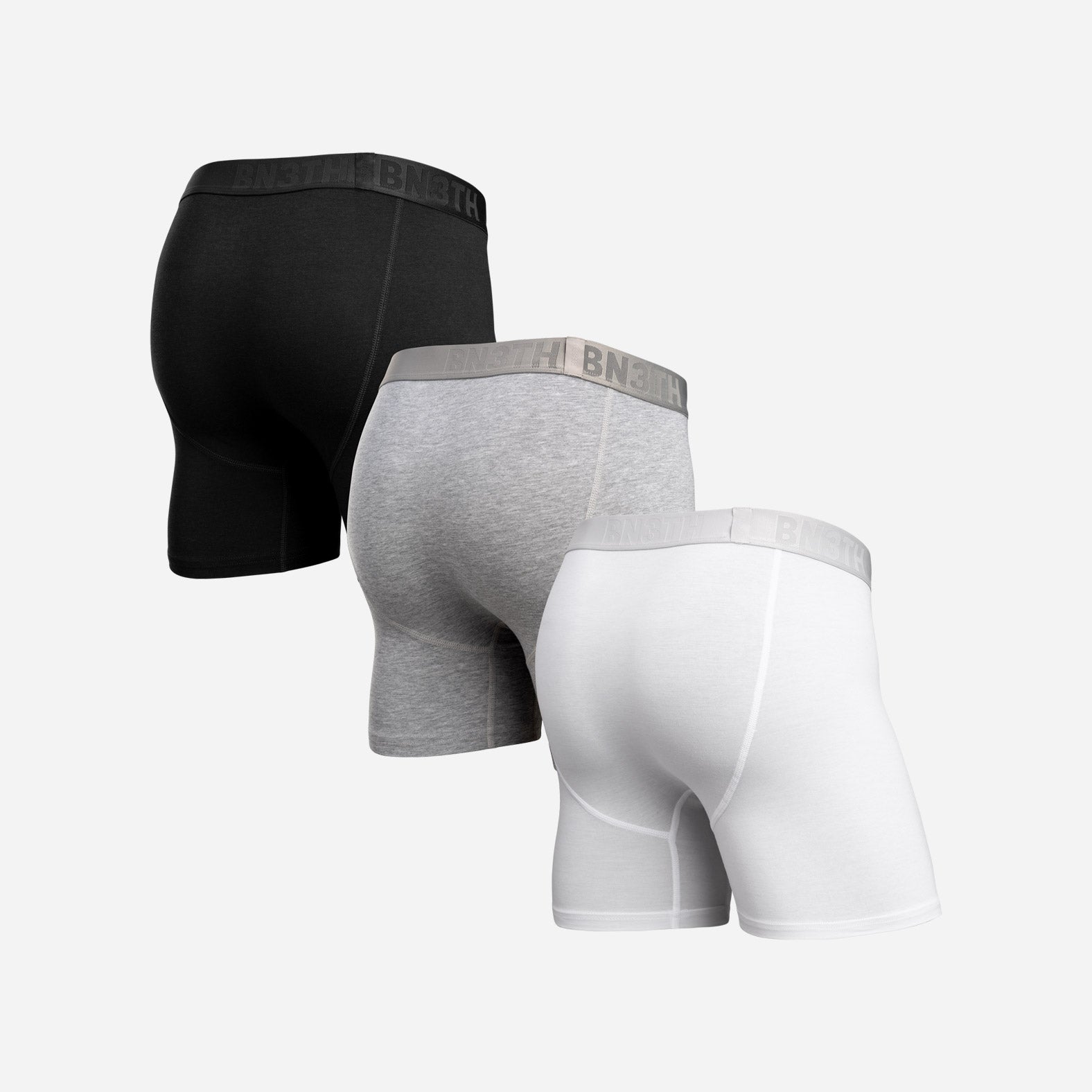 Essentials Boxer Brief : Black/Heather Grey/White 3 Pack