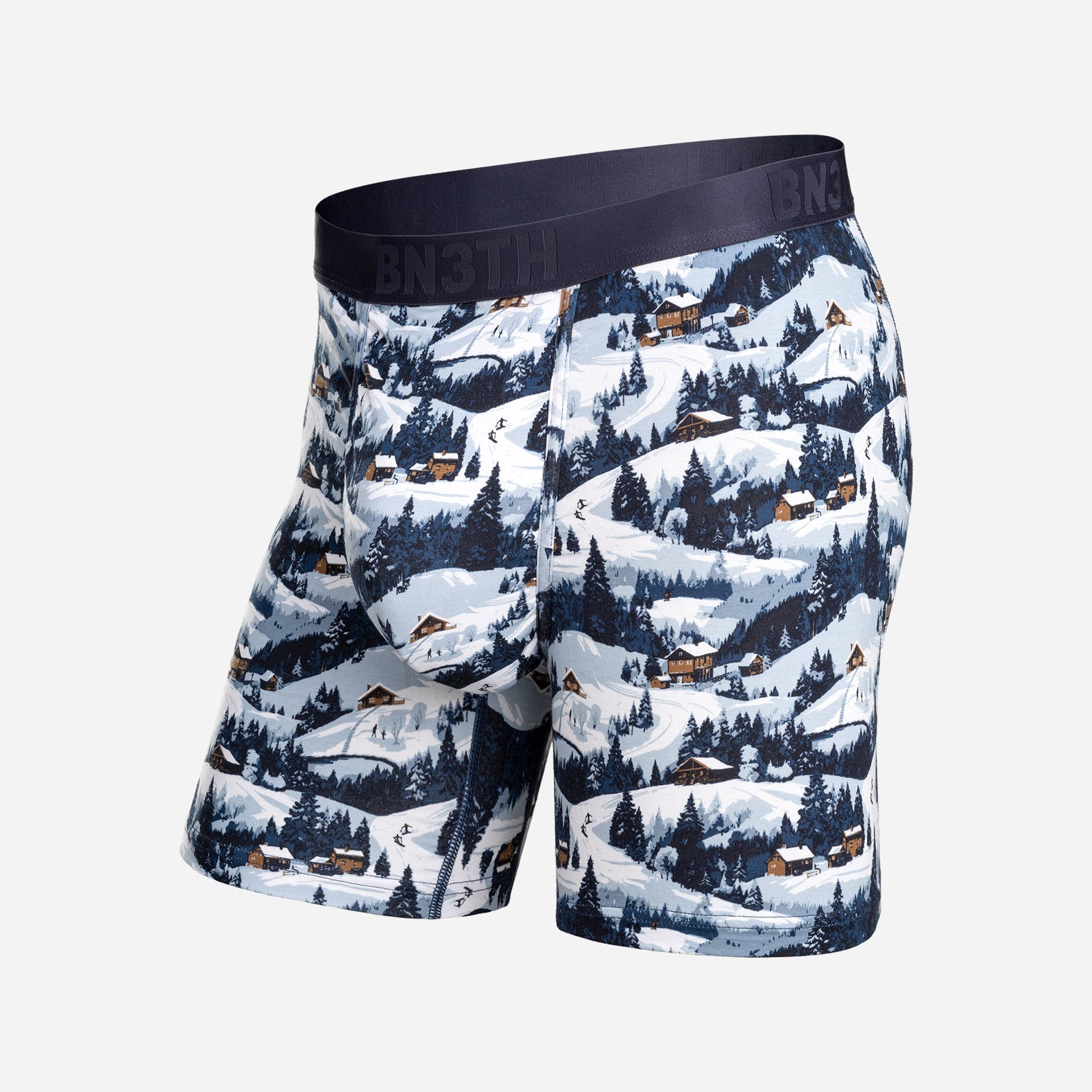 Essentials Boxer Brief: Winter Town - Blue from BN3TH Underwear