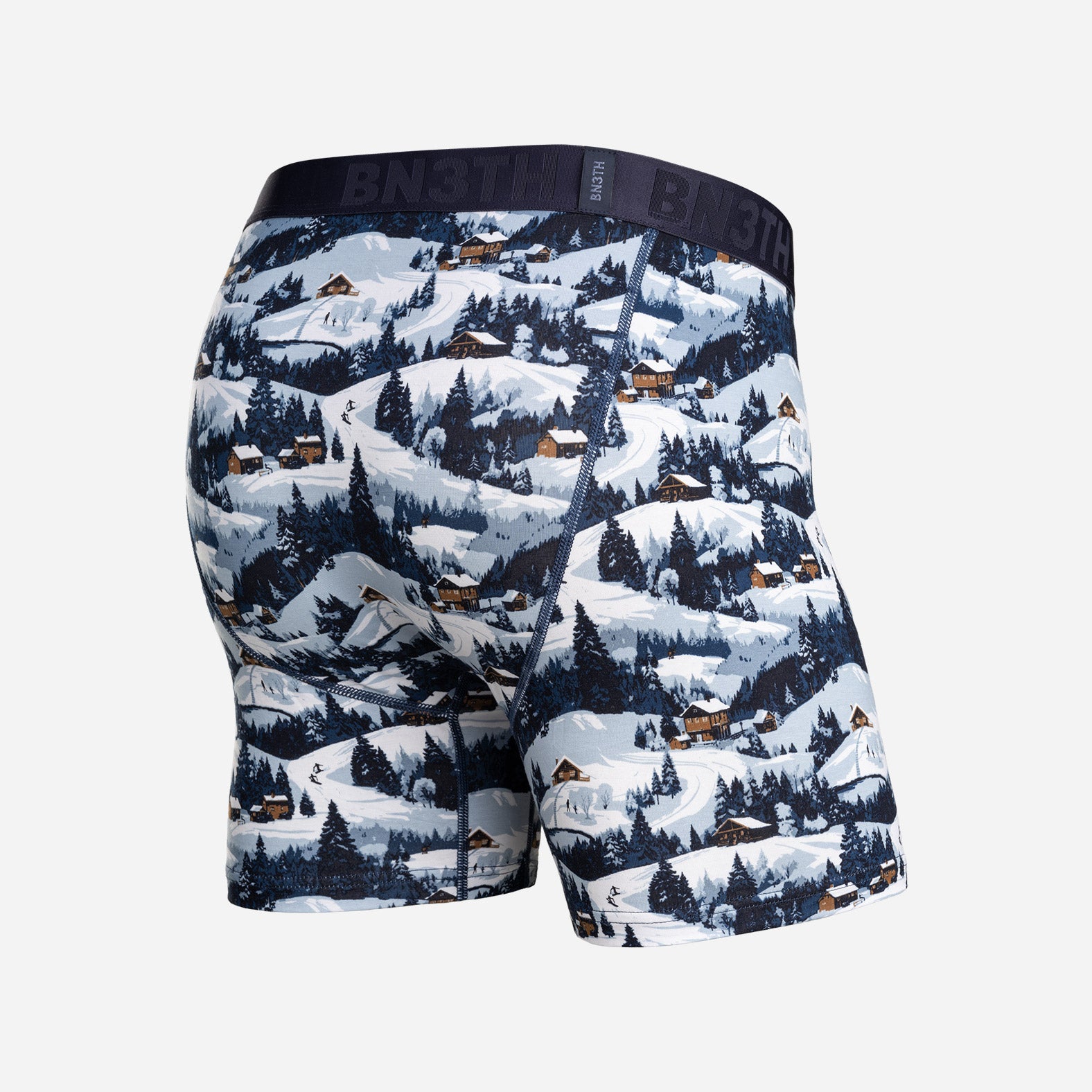 Essentials Boxer Brief: Winter Town - Blue from BN3TH Underwear