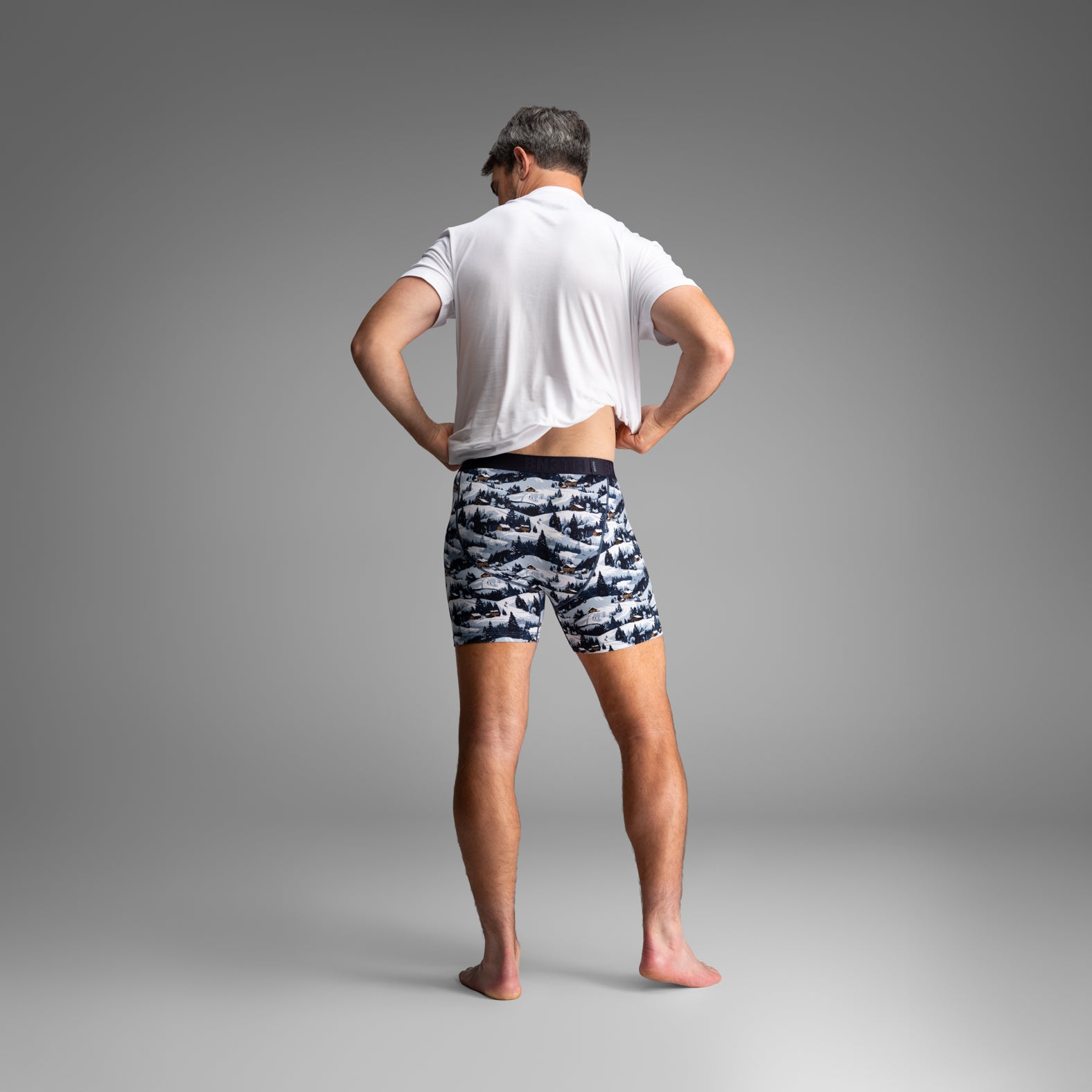 Essentials Boxer Brief: Winter Town - Blue from BN3TH Underwear