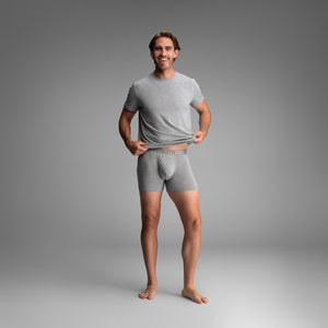 Essentials Boxer Brief : Black/Heather Grey/White 3 Pack