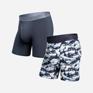 Essentials Boxer Brief: Midnight Navy/Winter Town 2 Pack from BN3TH Underwear