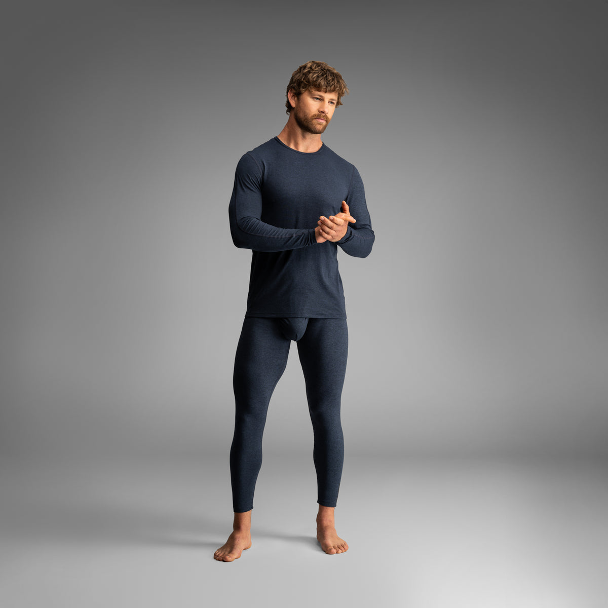 Pro Flex Thermal Baselayer Top: Heather Navy from BN3TH Underwear