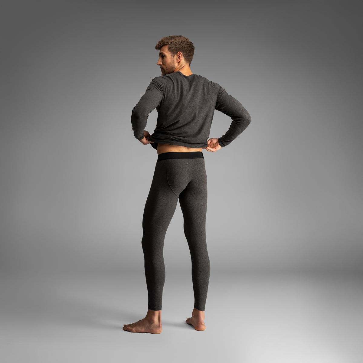 Pro Flex Thermal Baselayer Bottom: Heather Shadow from BN3TH Underwear