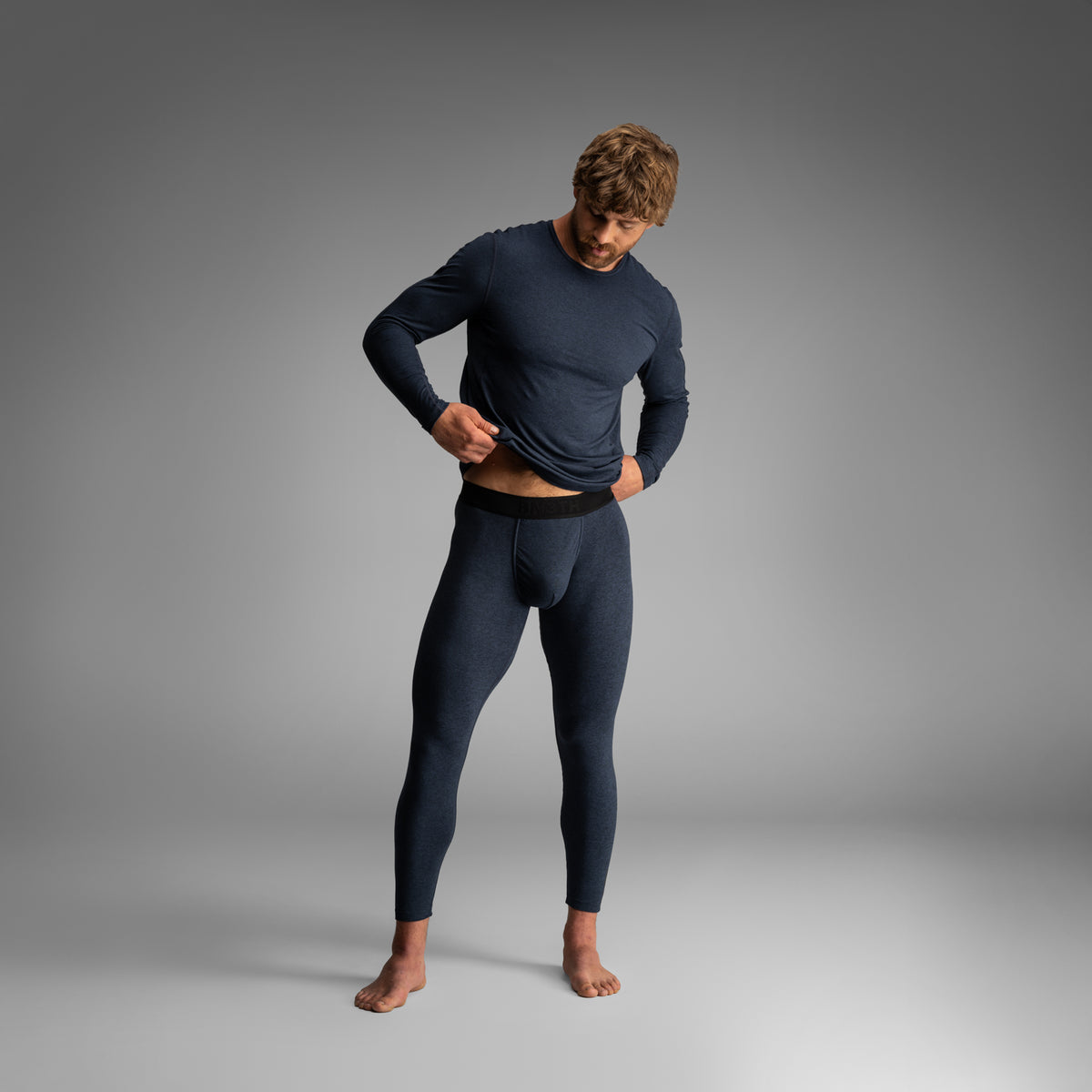 Pro Flex Thermal Baselayer Bottom: Heather Navy from BN3TH Underwear
