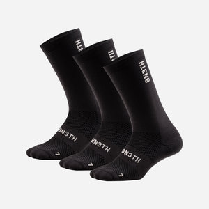 Pro Crew Sock Black 3 Pack Side