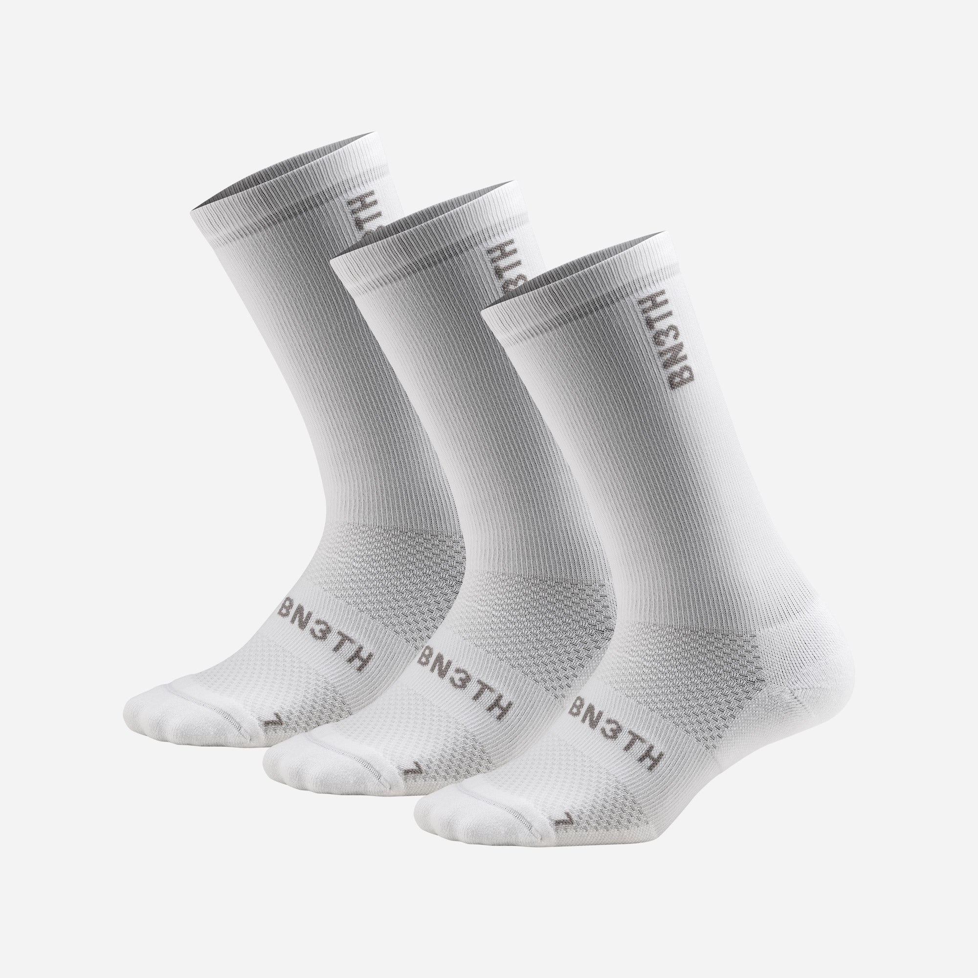Pro Crew Sock White 3 Pack Side