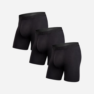 Pro Flex Boxer Brief : Black 3 Pack