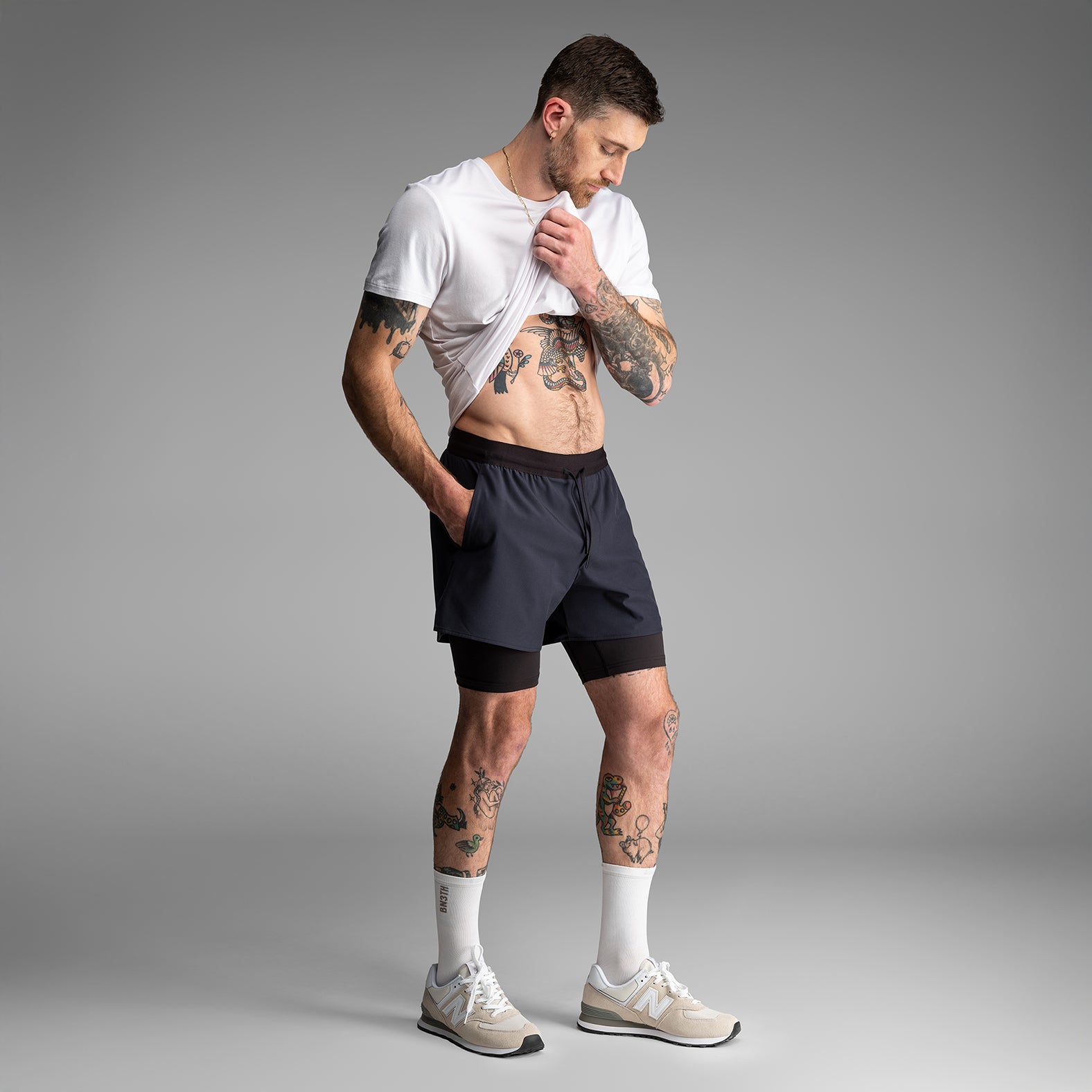 Session 2N1 Training Short 5": Midnight Blue | BN3TH Underwear