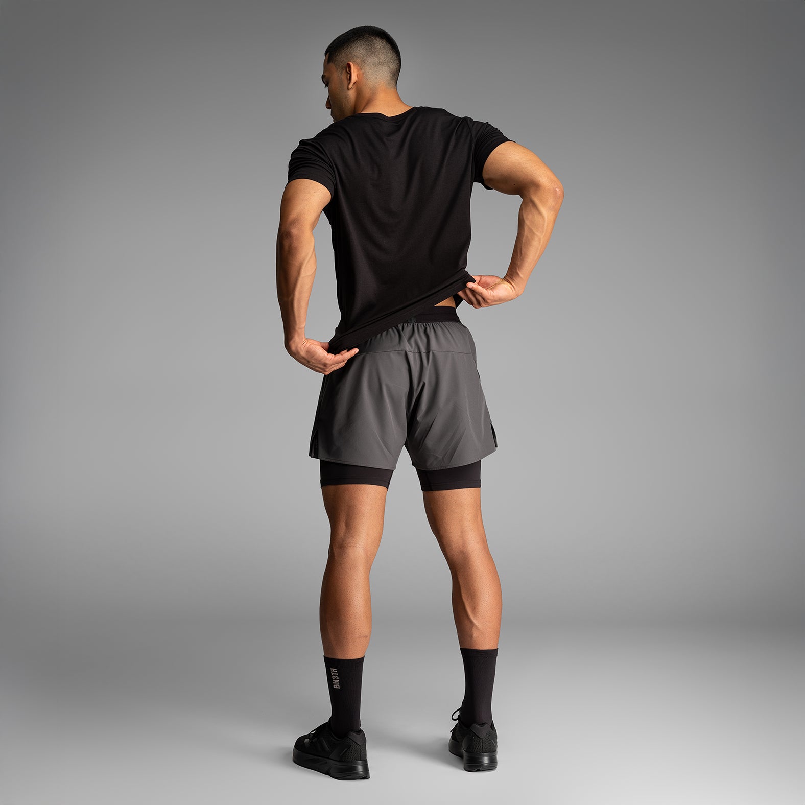 Session 2N1 Training Short 7": Shadow Grey | BN3TH Underwear