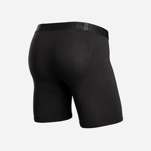 CLASSIC BOXER BRIEF WITH FLY: BLACK