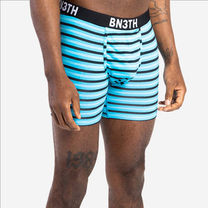 OUTSET BOXER BRIEF: MINI TRICOLOUR STRIPE TURQUOISE