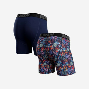 INCEPTION BOXER BRIEF: NAVAL ACADEMY/FLORAL FIELD NAVAL 2 PACK