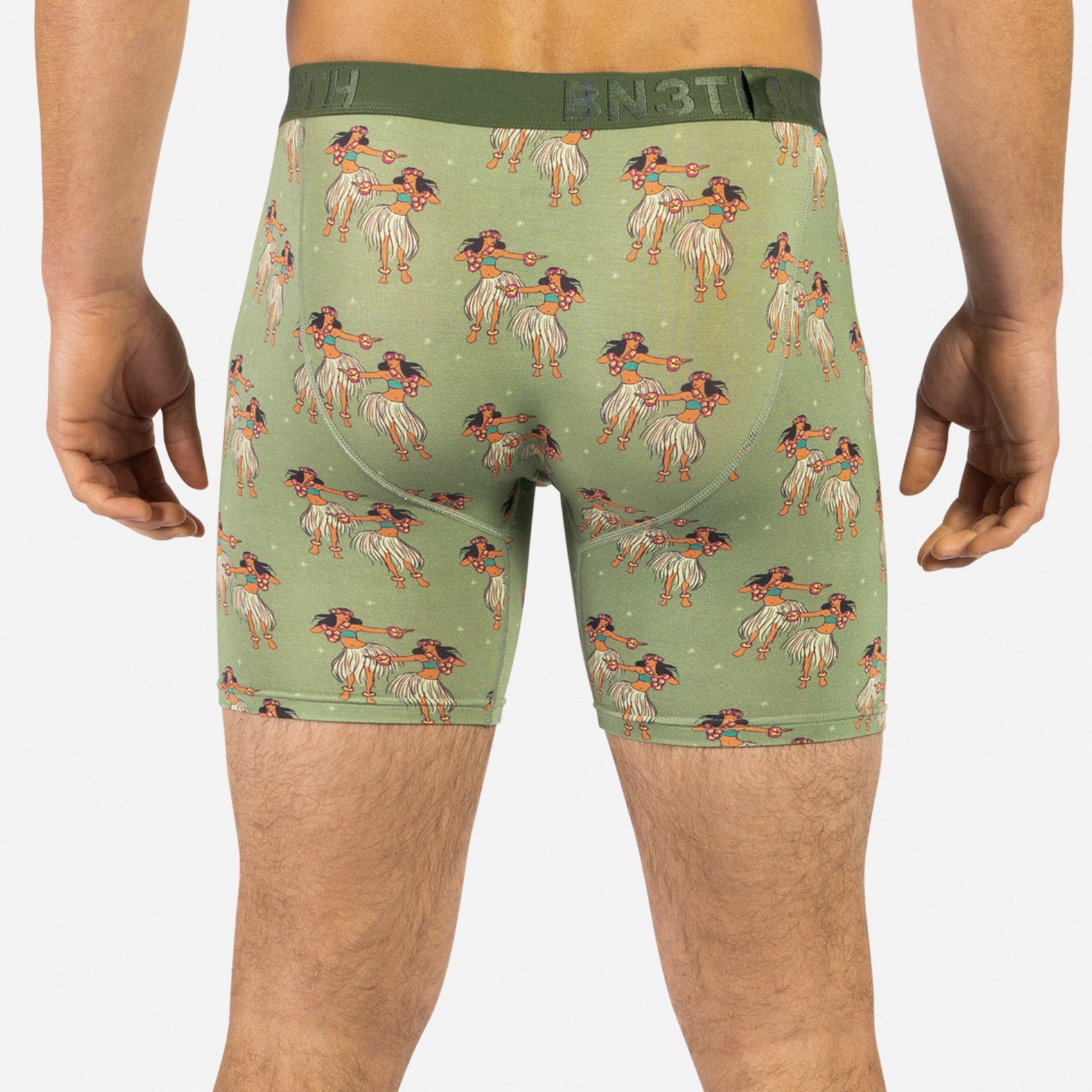 Classic Icon Boxer Brief: Hula Dancers Green