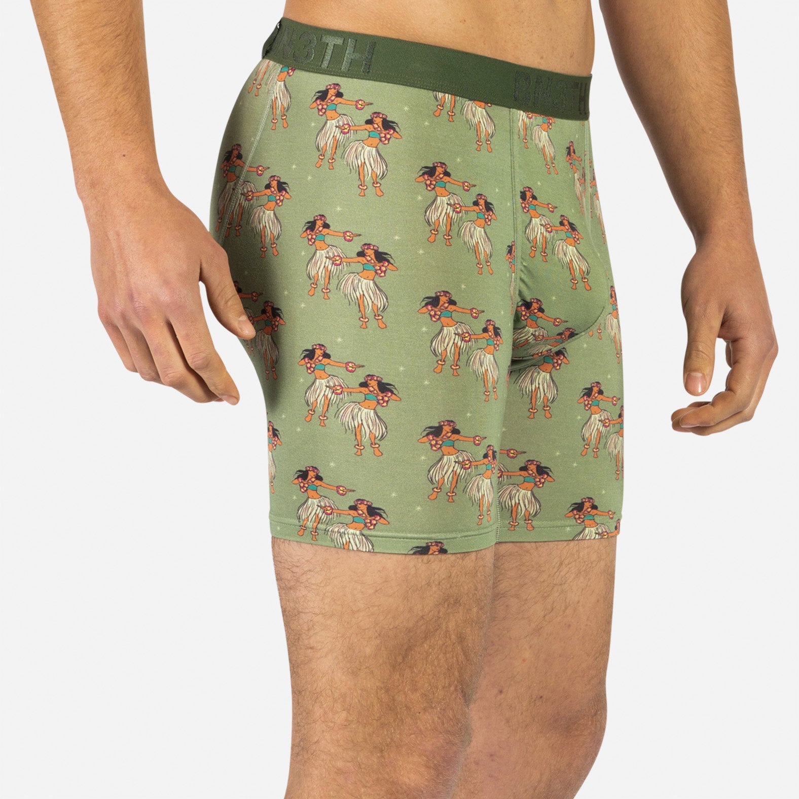 Classic Icon Boxer Brief: Hula Dancers Green