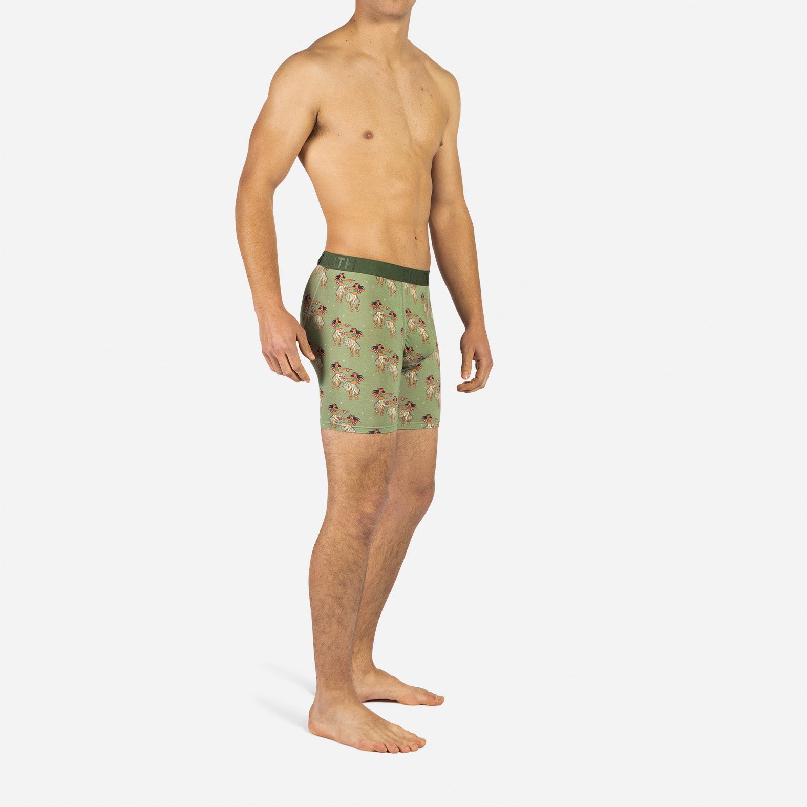 Classic Icon Boxer Brief: Hula Dancers Green