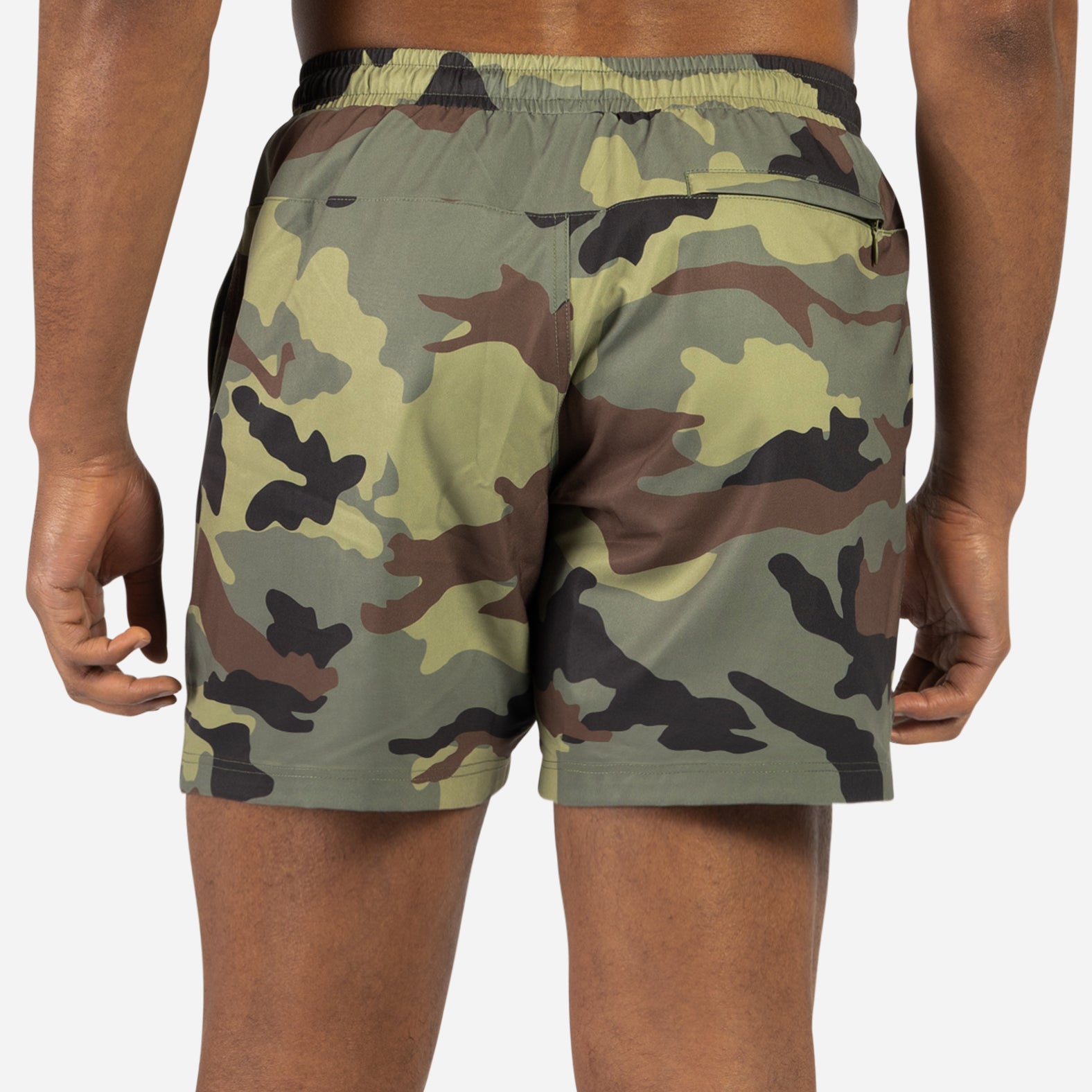 AGUA VOLLEY 2N1 SWIM SHORT 5": CAMO GREEN