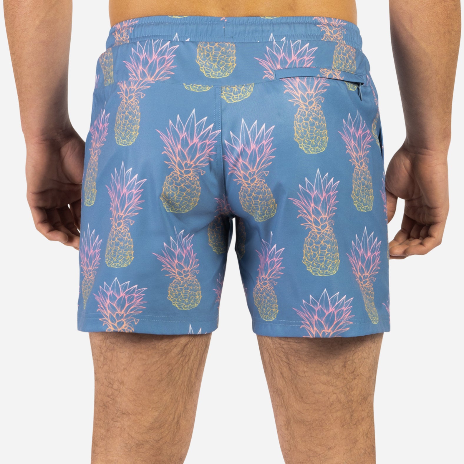 AGUA VOLLEY 2N1 SWIM SHORT 5": GRANDE PINEAPPLE FADE FOG