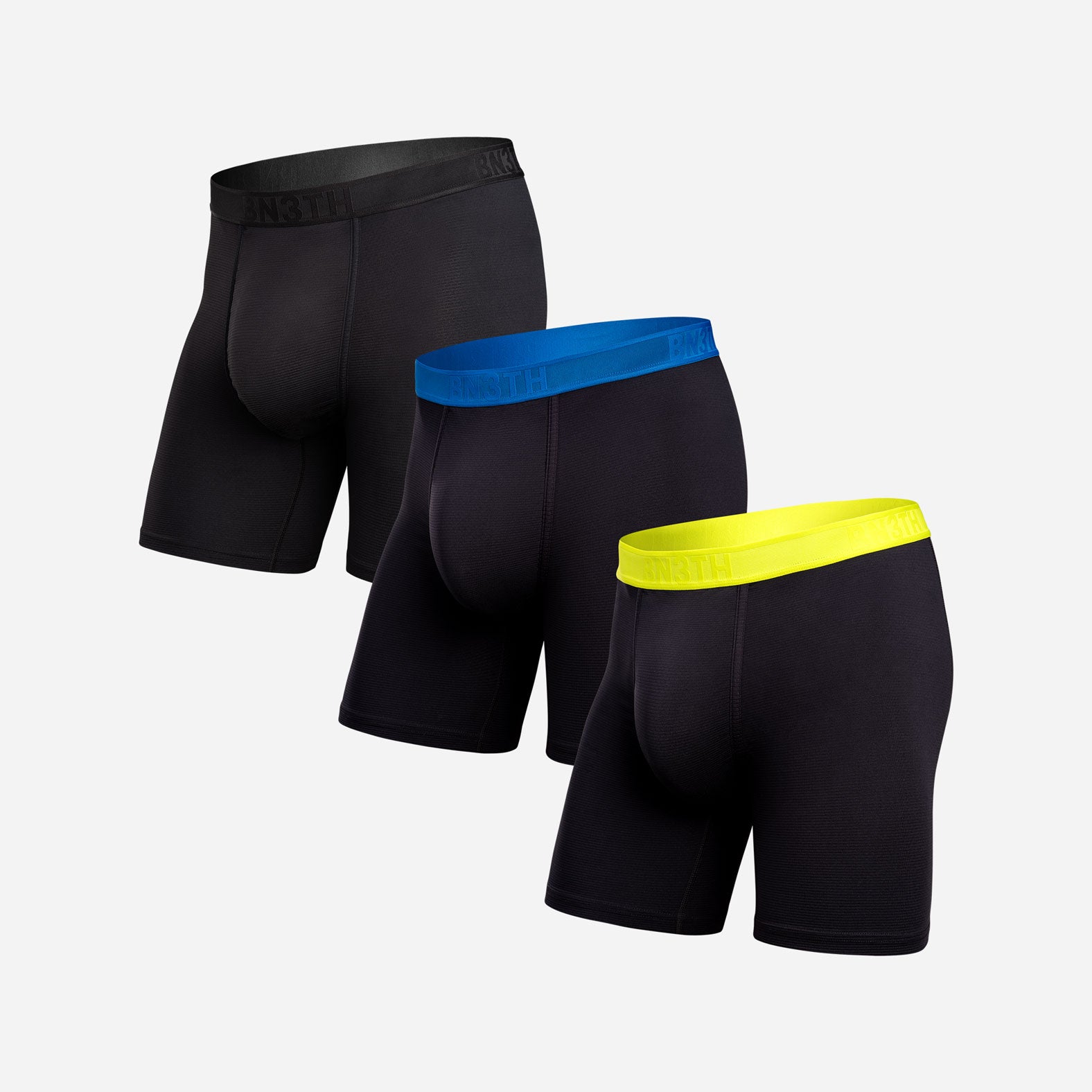 Pro Flex Boxer Brief: Black/Skydiver/Acid Lime  3 Pack| BN3TH Underwear