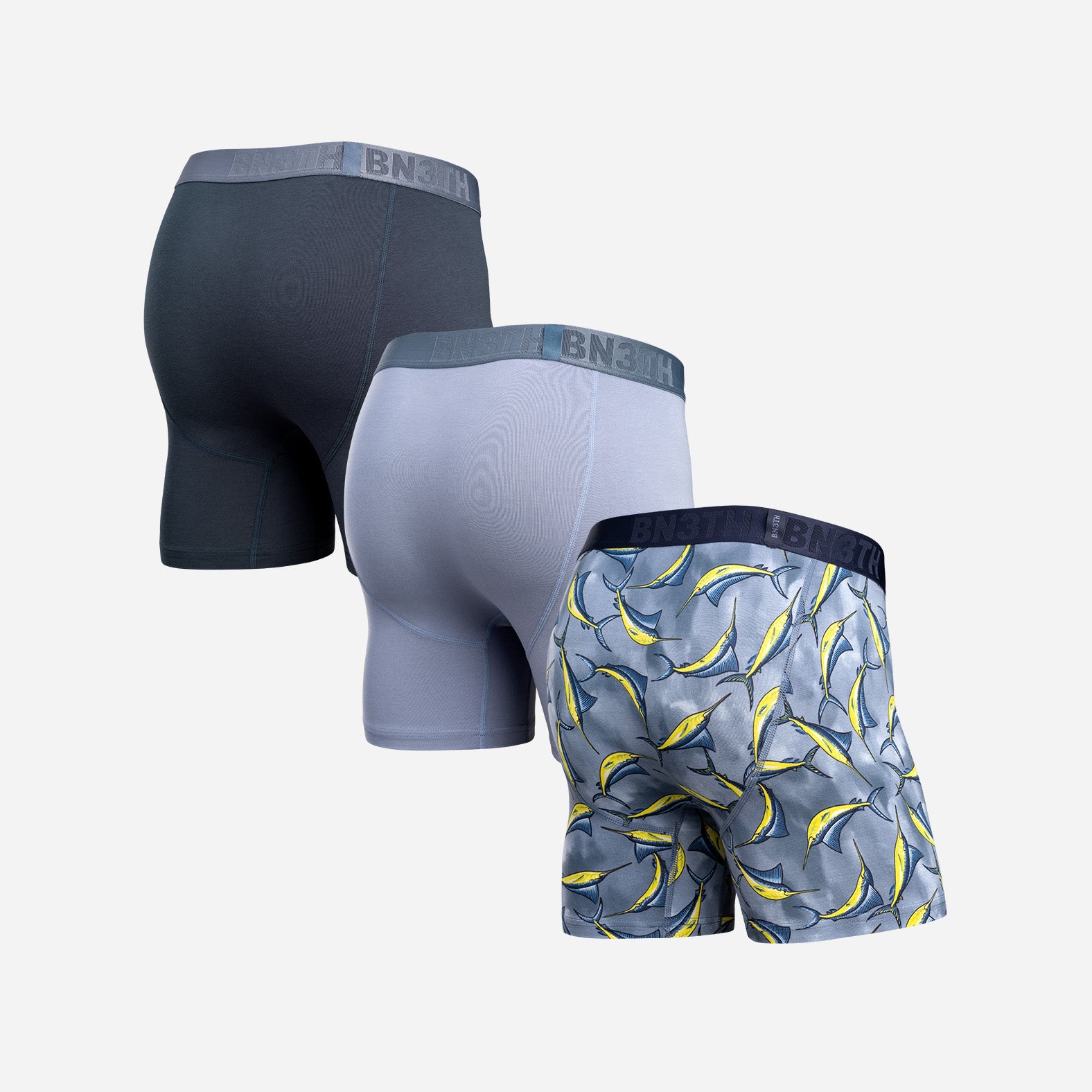 Essentials Boxer Brief: Deep Blue Strike - Mirage/Dusty Blue/ Midnight Navy 3 Pack