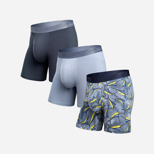 Essentials Boxer Brief: Deep Blue Strike - Mirage/Dusty Blue/ Midnight Navy 3 Pack