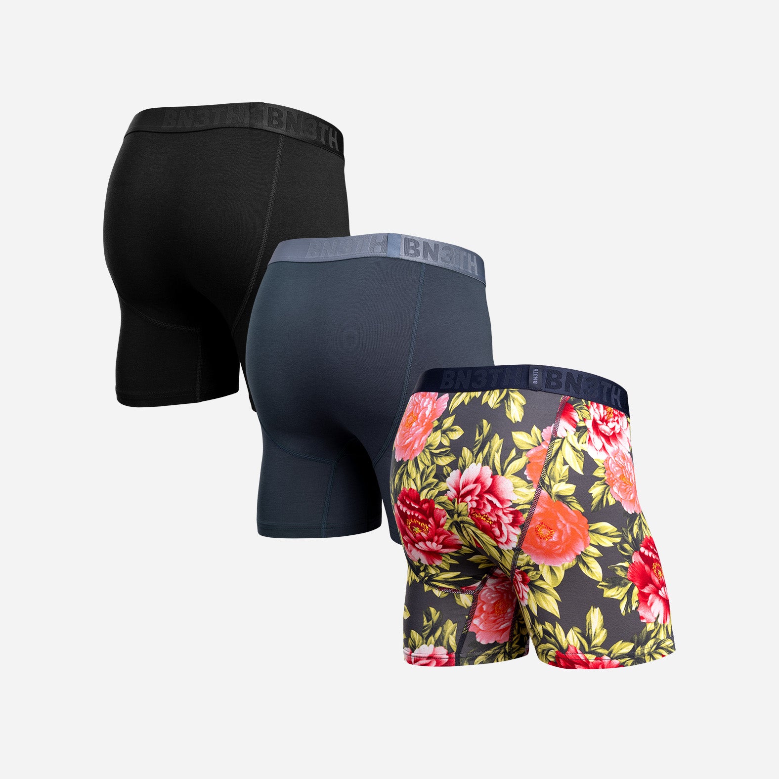 Essentials Boxer Brief : Nocturnal Bloom-Midnight/Midnight Navy/Black - 3 Pack