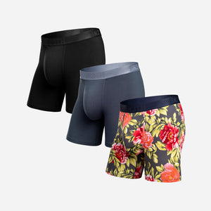 Essentials Boxer Brief : Nocturnal Bloom-Midnight/Midnight Navy/Black - 3 Pack