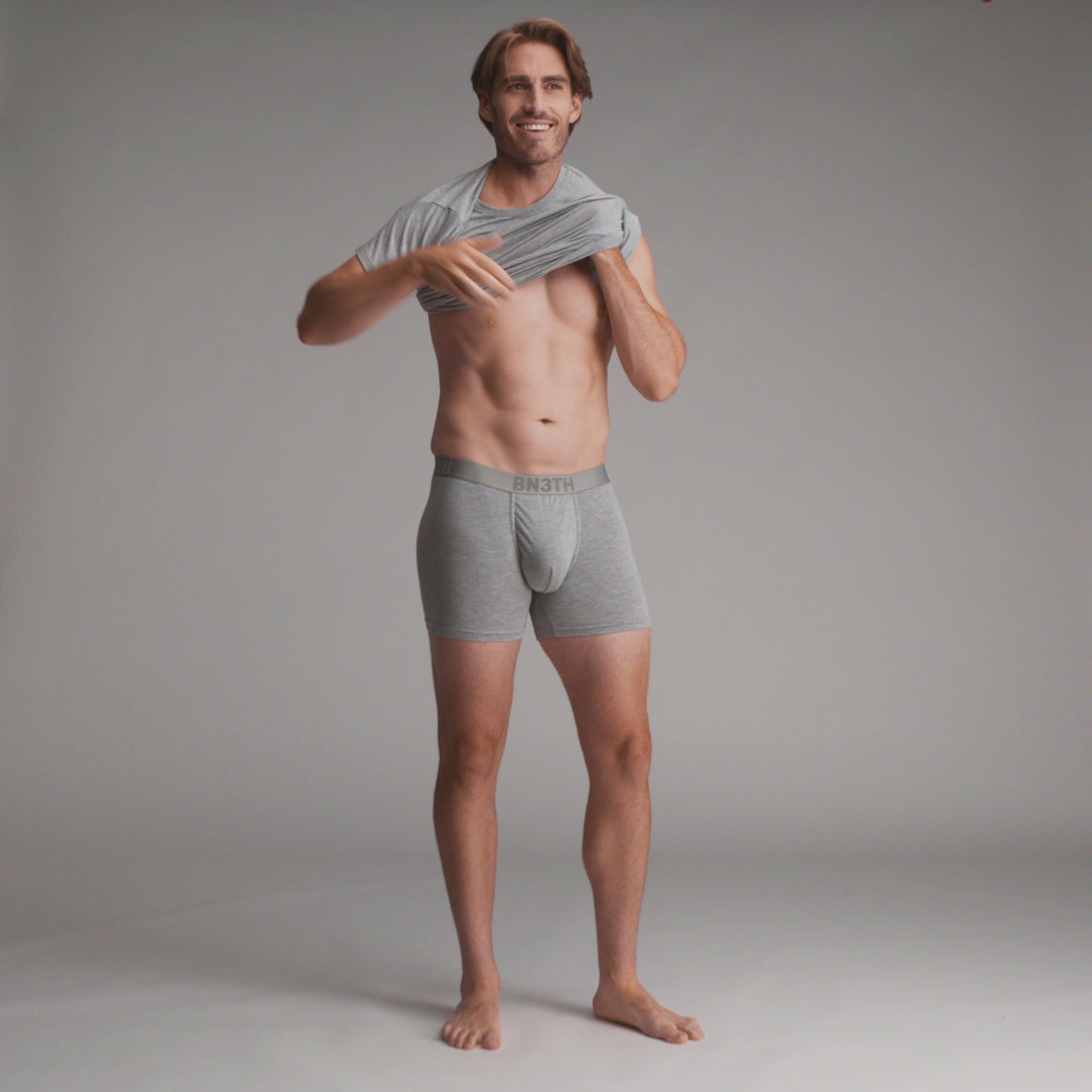 Essentials Crew T-Shirt: Black/Heather Grey 2 Pack from BN3TH Underwear