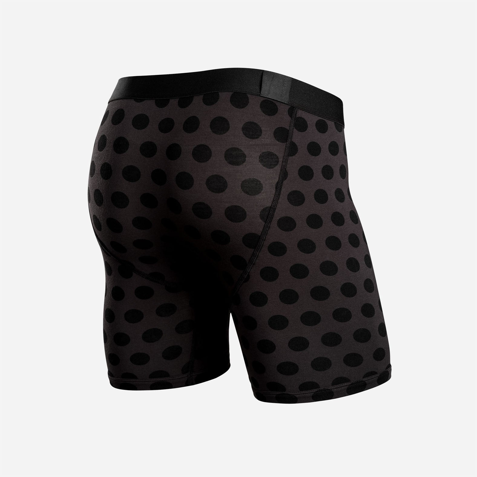 CLASSIC BOXER BRIEF: POLKA DOT BLACK WOLF