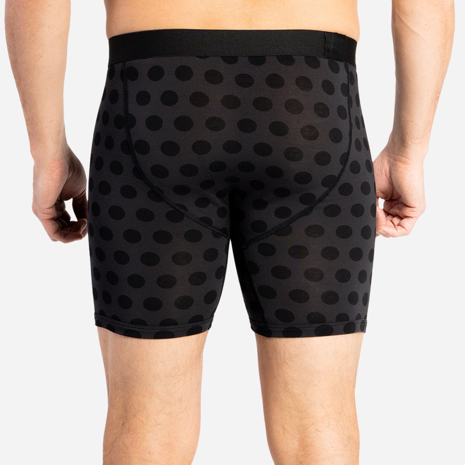 CLASSIC BOXER BRIEF: POLKA DOT BLACK WOLF