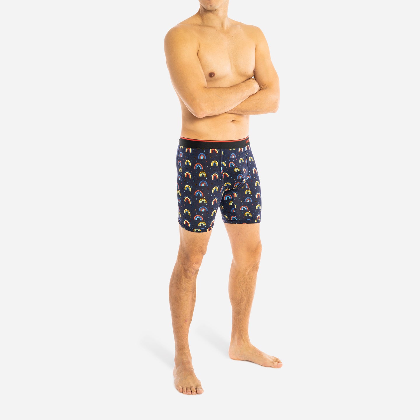 CLASSIC BOXER BRIEF : RAINBOWS DARK NAVY